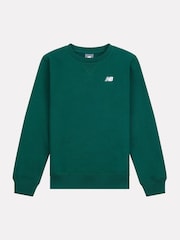New Balance Green Boys Small Logo Sweatshirt - Image 7 of 9