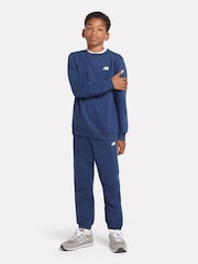 New Balance Dark Blue Boys Small Logo Sweatshirt - Image 4 of 9