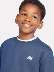 New Balance Dark Blue Boys Small Logo Sweatshirt - Image 5 of 9
