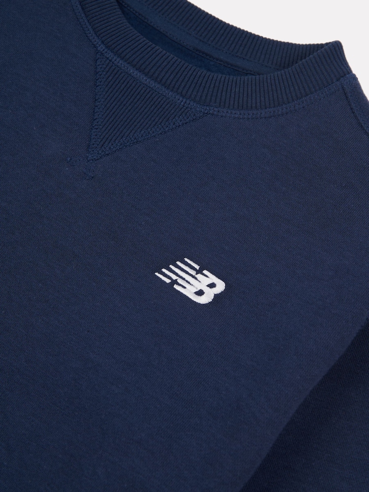 New Balance Dark Blue Boys Small Logo Sweatshirt - Image 9 of 9