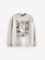 New Balance Grey Boys The System Sweatshirt - Image 1 of 4
