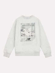 New Balance Grey Boys The System Sweatshirt - Image 2 of 4