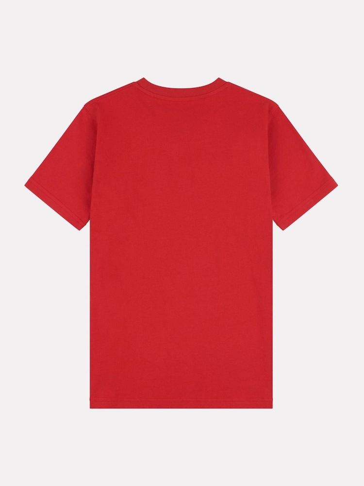כרום אדום - New Balance Kids Jersey Stacked 100% Cotton Logo T-Shirt - Image 5 of 6