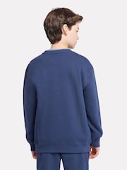 New Balance Blue Boys 100% Cotton Premium Loopback Sweatshirt - Image 3 of 9