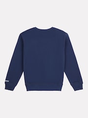 New Balance Blue Boys 100% Cotton Premium Loopback Sweatshirt - Image 8 of 9