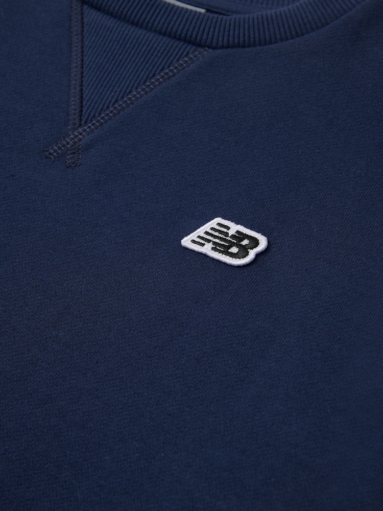 New Balance Blue Boys 100% Cotton Premium Loopback Sweatshirt - Image 9 of 9