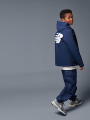 New Balance Blue Boys 100% Cotton Premium Parachute Trousers - Image 2 of 3