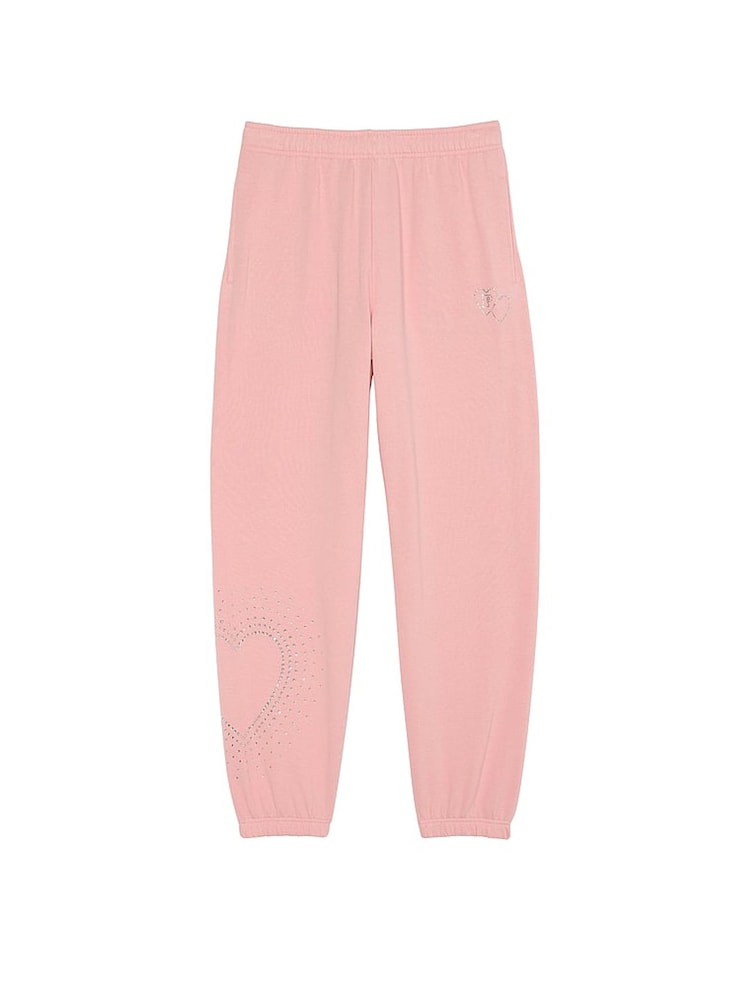Victoria's Secret PINK Dusk Pink Shine Cuffed Fleece Joggers - Image 3 of 4
