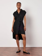 Apricot Black Hi-Low Shirt Dress - Image 1 of 5