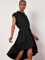 Apricot Black Hi-Low Shirt Dress - Image 2 of 5