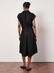 Apricot Black Hi-Low Shirt Dress - Image 4 of 5
