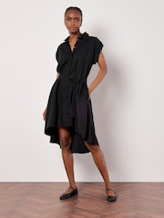 Apricot Black Hi-Low Shirt Dress - Image 5 of 5