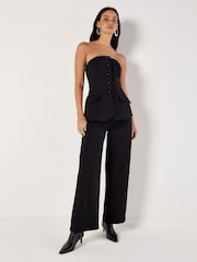 Apricot Black Tailored Bandeau Waistcoat - Image 1 of 4
