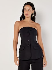 Apricot Black Tailored Bandeau Waistcoat - Image 2 of 4