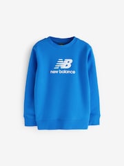 New Balance Blue Boys Stacked Logo Sweatshirt - Image 1 of 3