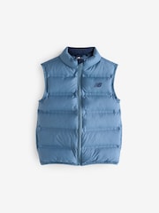 New Balance Blue Boys Bond Quilted Gilet - Image 1 of 4