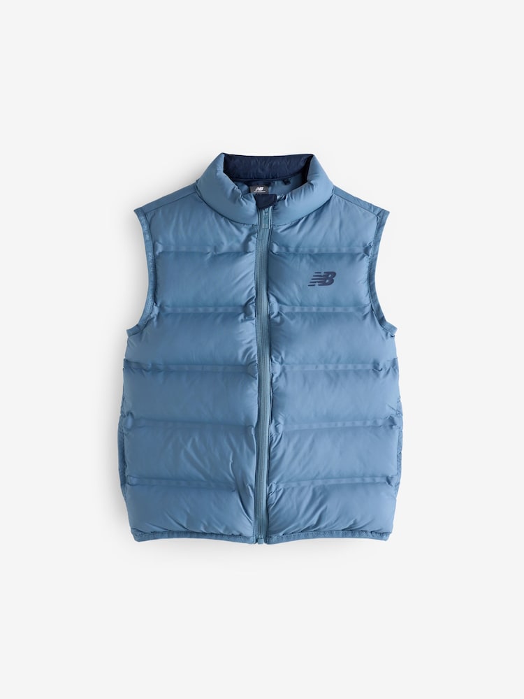 New Balance Blue Boys Bond Quilted Gilet - Image 1 of 4