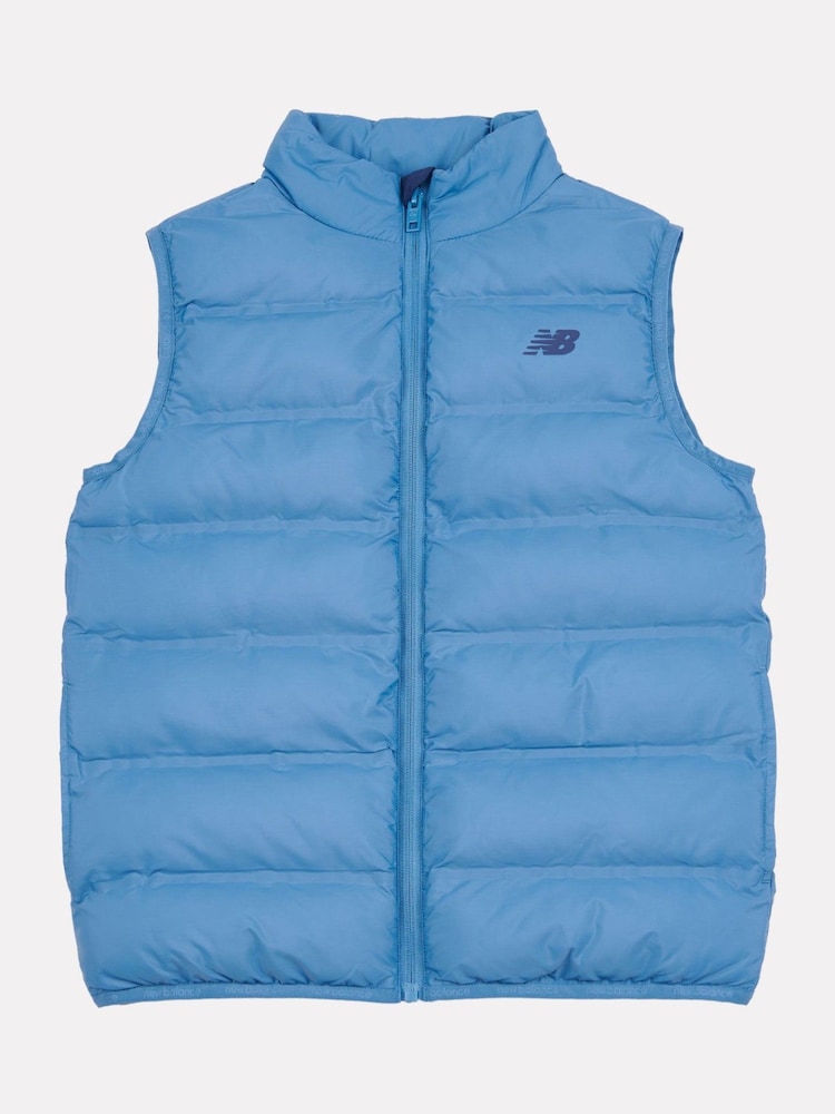 New Balance Blue Boys Bond Quilted Gilet - Image 2 of 4