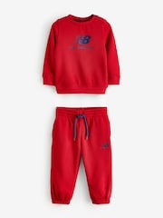 New Balance Red Baby Boys Sweatshirt Joggers And Gilet Set - Image 2 of 2