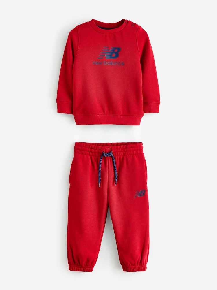New Balance Red Baby Boys Sweatshirt Joggers And Gilet Set - Image 2 of 2