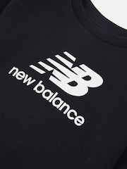 New Balance Black Boys Stacked Logo Sweatshirt - Image 8 of 8