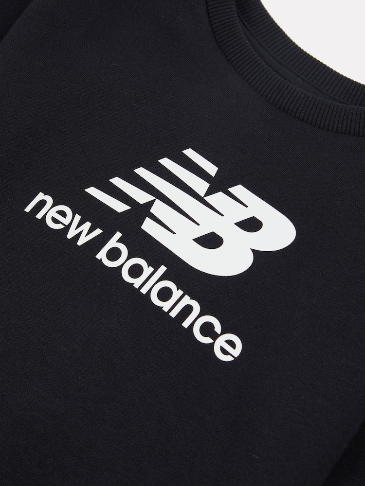 New Balance Black Boys Stacked Logo Sweatshirt - Image 8 of 8