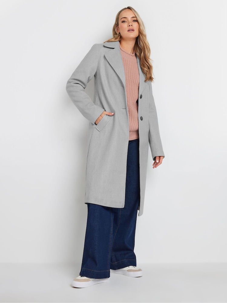 Long Tall Sally Grey Single Breasted Coat - Image 2 of 4