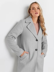 Long Tall Sally Grey Single Breasted Coat - Image 4 of 4