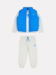New Balance Grey Baby Boys Sweatshirt Joggers And Gilet Set - Image 1 of 6