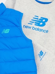 New Balance Grey Baby Boys Sweatshirt Joggers And Gilet Set - Image 3 of 6