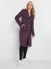 Long Tall Sally Purple Single Breasted Coat - Image 1 of 5