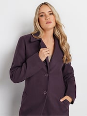 Long Tall Sally Purple Single Breasted Coat - Image 4 of 5
