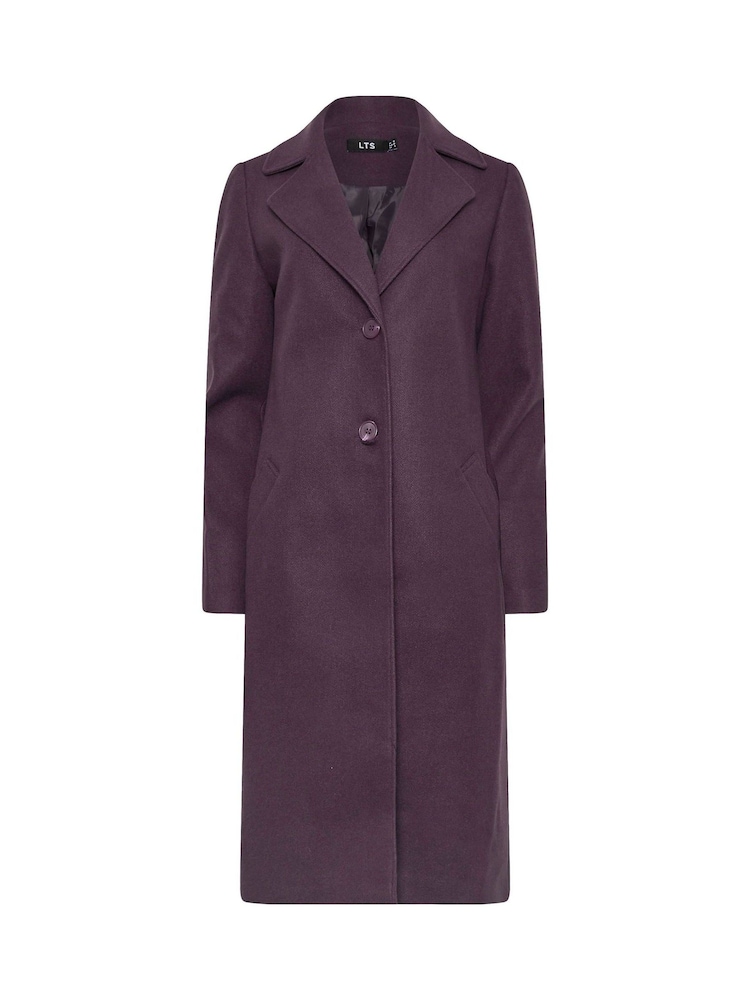 Long Tall Sally Purple Single Breasted Coat - Image 5 of 5