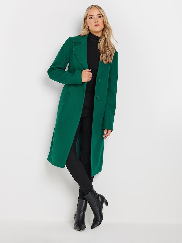 Long Tall Sally Green Single Breasted Coat - Image 1 of 5