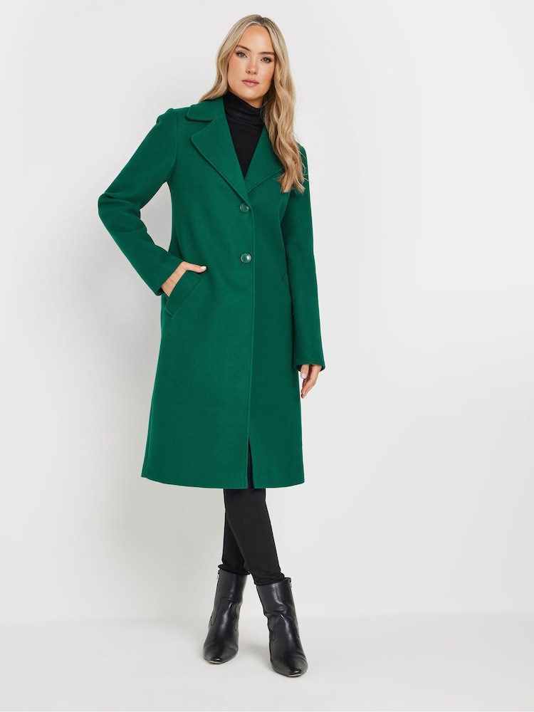 Long Tall Sally Green Single Breasted Coat - Image 2 of 5