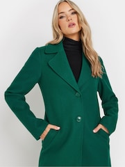 Long Tall Sally Green Single Breasted Coat - Image 4 of 5
