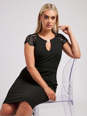 Yours Curve London Lace Sleeve Keyhole Shift платья - Image 1 of 4