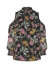 Блузка с вырезами на плечах и сборками Yours Curve London - Image 5 of 5