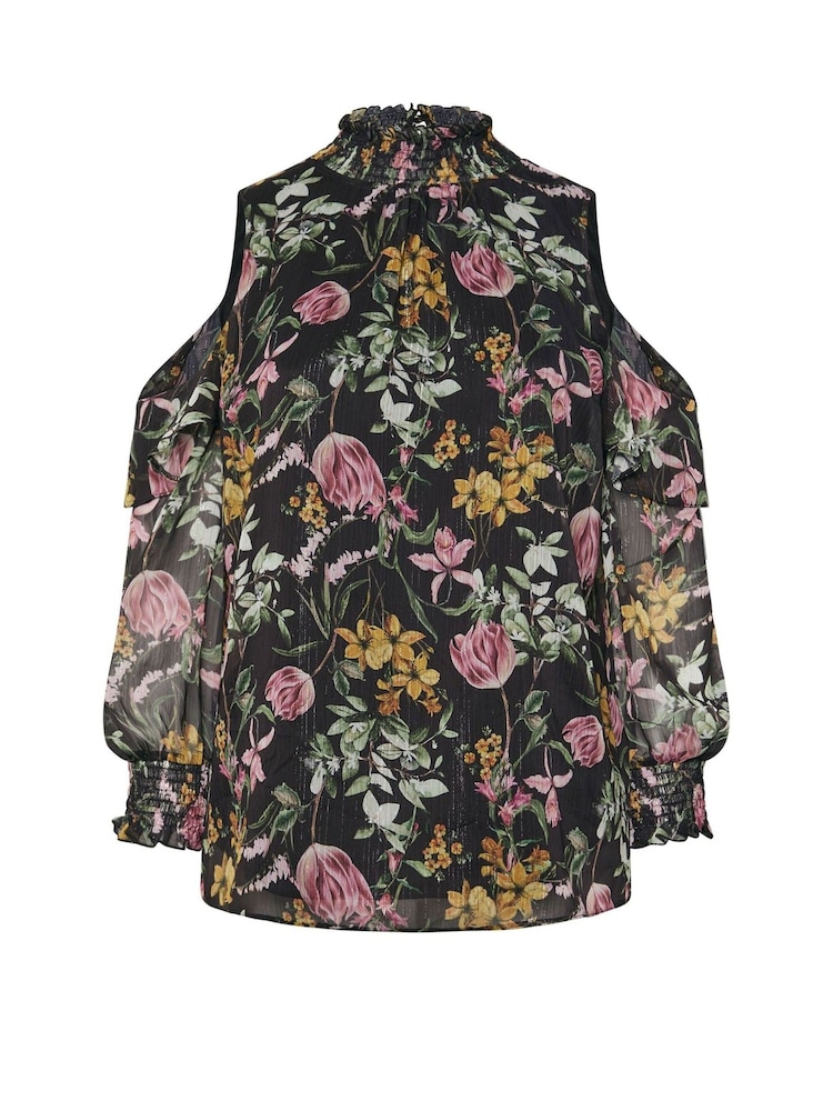 Yours Curve – London, Bluse mit Cold-Shoulder-Details und gerafftem Detail - Bild 5 von 5 Yours Curve – London, Bluse mit Cold-Shoulder-Details und gerafftem Detail - Bild 5 von 5