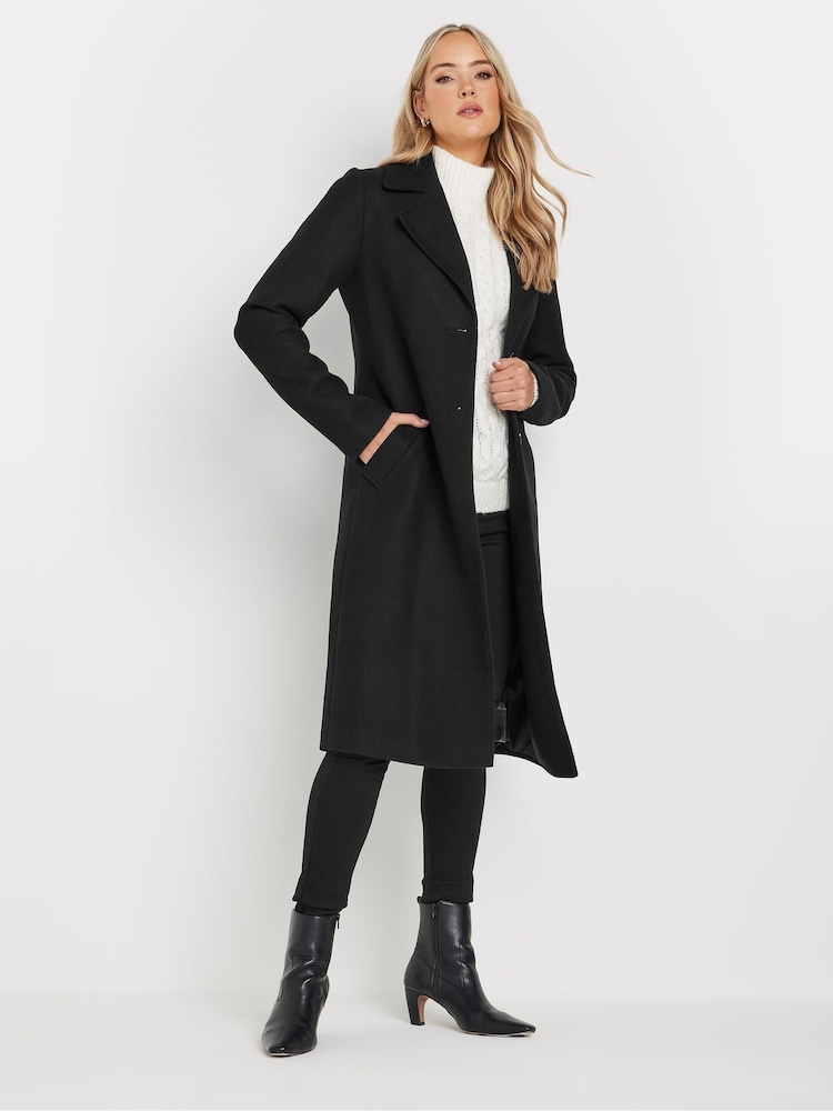Long Tall Sally Black Single Breasted Coat - Image 1 of 5