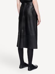 Joseph Black Blomfield Leather Midi Skirt - Image 2 of 4