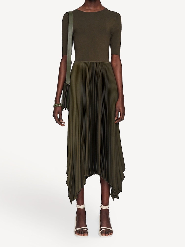 Joseph Green Darno Knit Plisse Midi Dress - Image 1 of 6