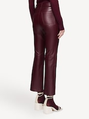 Joseph Red Duke Leather Stretch Flared Trousers - Image 2 of 6