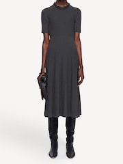 Joseph Grey Merino Rib Midi Dress - Image 1 of 7