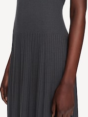 Joseph Grey Merino Rib Midi Dress - Image 5 of 7