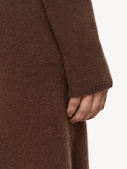 Joseph Brown Brushed Cashmere Midi Dress - Image 4 of 5