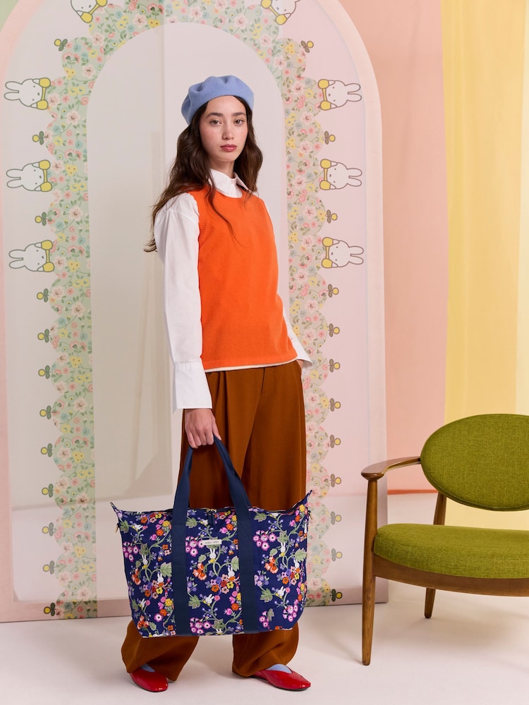 Cath Kidston Navy Botanical Miffy Overnight Bag - Image 2 of 13