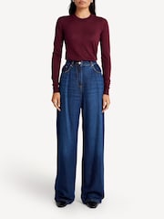 Joseph Red Round Neck Cashair Cashmere Jumper - Image 1 of 5