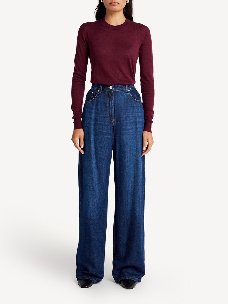 Joseph Red Round Neck Cashair Cashmere Jumper - Image 1 of 5