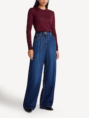 Joseph Red Round Neck Cashair Cashmere Jumper - Image 2 of 5